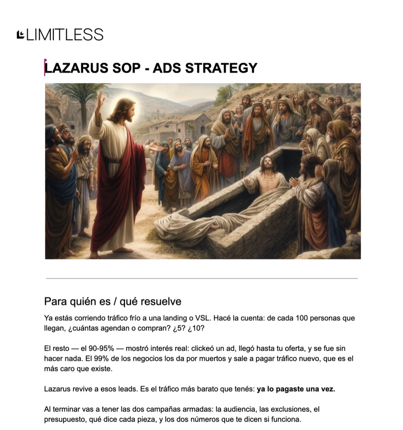 Lazarus SOP, estrategia de ads